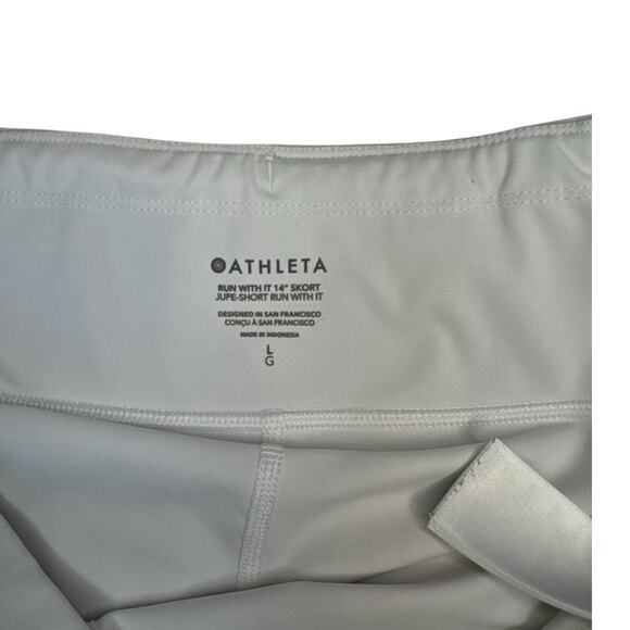 Athleta Run With It 14" Skort White Size L - Picture 2 of 5